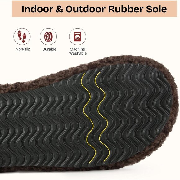 ⚡Women's Elegant Mocha Fuzzy Open Toe Slipper Soft Comfy Memory Foam House Shoes - Picture 5 of 9